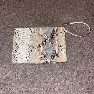 Anne Klein Wristlet faux snakeskin print bag